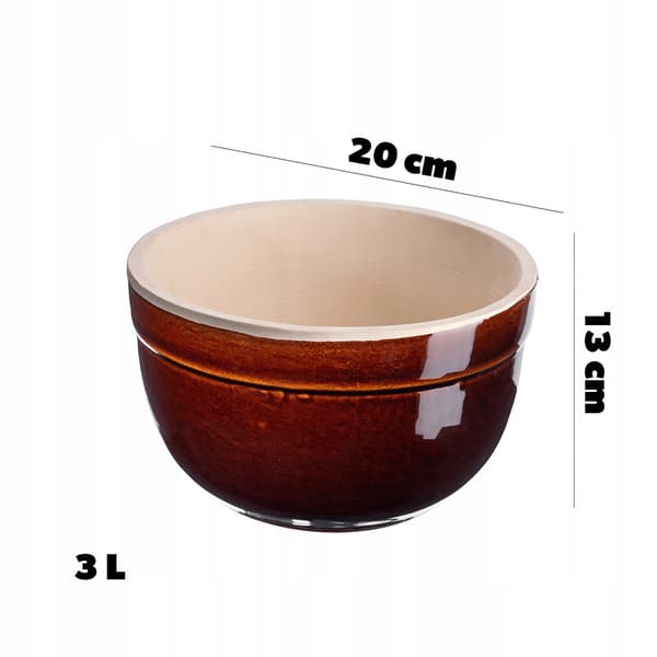 Makutra, Hållbar Keramik, 3L Kapacitet,Brun