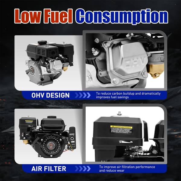 Bensinmotor, 7,5HK, Luftkyld,7.5hp