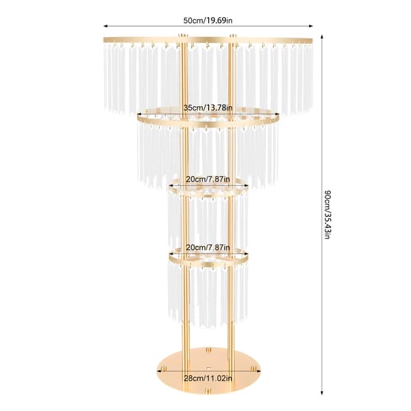 Blomsterställning, Fyratierad Design, Modern Stil,Guld