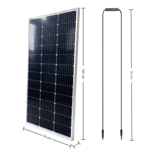 Solpanel, Høj Effektivitet, Nem Installation,GLASS-120W-2PCS