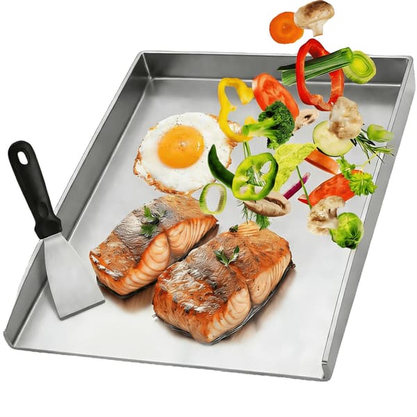 Grillplatta, rostfritt stål, idealisk för utomhusmatlagning,KP-15MM-S