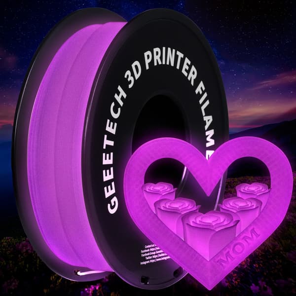 3D-printfilament, selvlysende, høj kompatibilitet,Rose