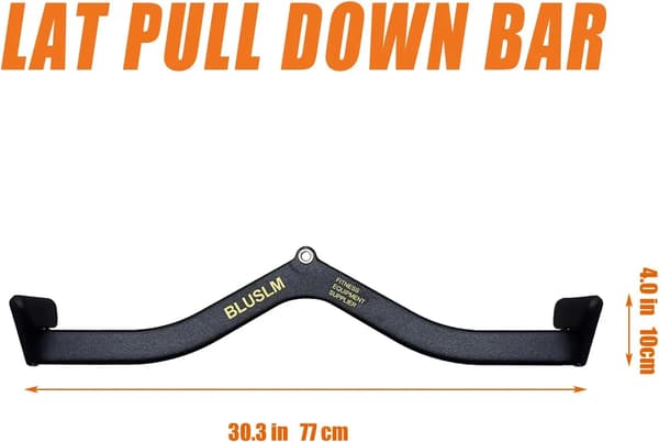 Lat Pulldown Bar, T-Bar Row Vedhæftning, Tricep Press Down,SORT-BL04PLUS