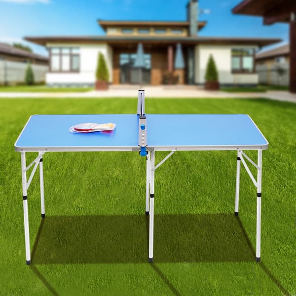 Bordtennisbord, Fällbar Design, Stabil Spelfunktioner,Blå