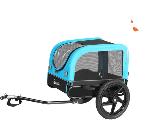 Utomhuscykling Husdjursbärare, 2-i-1 Barnvagn, Lättviktsdesign,Blå