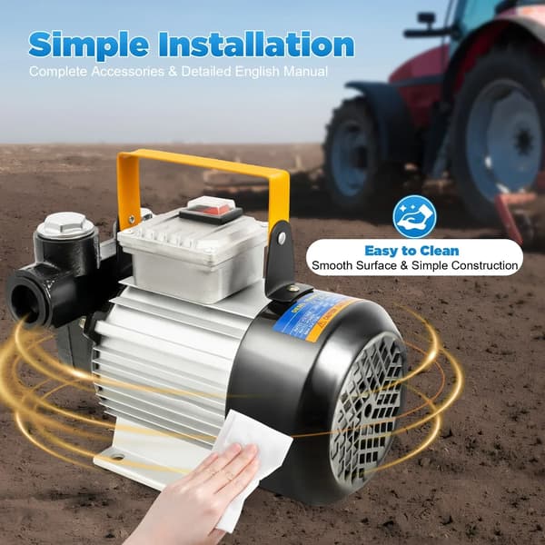 Dieselpump, Självprimande, Hög Flödeshastighet,EU, 220V, Silver