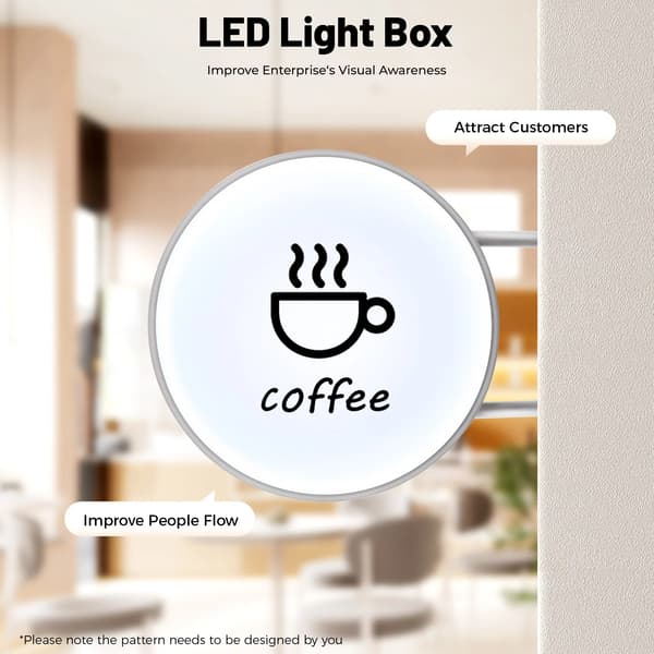 LED Lysboks, Dobbelt-Sidet Design, Energi Effektiv,hvid