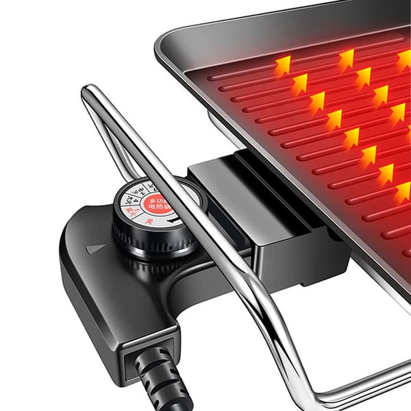 Elektrisk Plancha, Rustfrit Stål, Intelligent Temperaturkontrol,sort