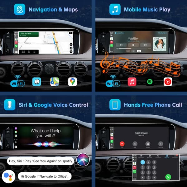 Trådlös CarPlay-länk, stöder Android Auto, inbyggd GPS,NTG5.0