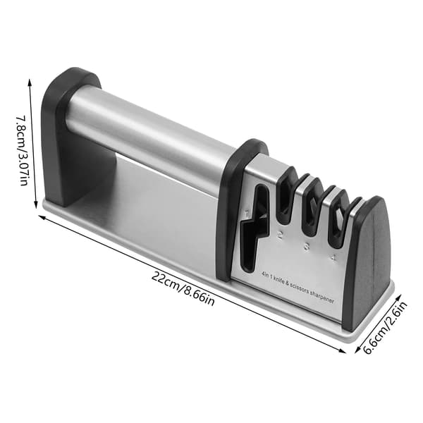 Knivslip, 4-i-1 Funktion, Hållbara Material,M, silver