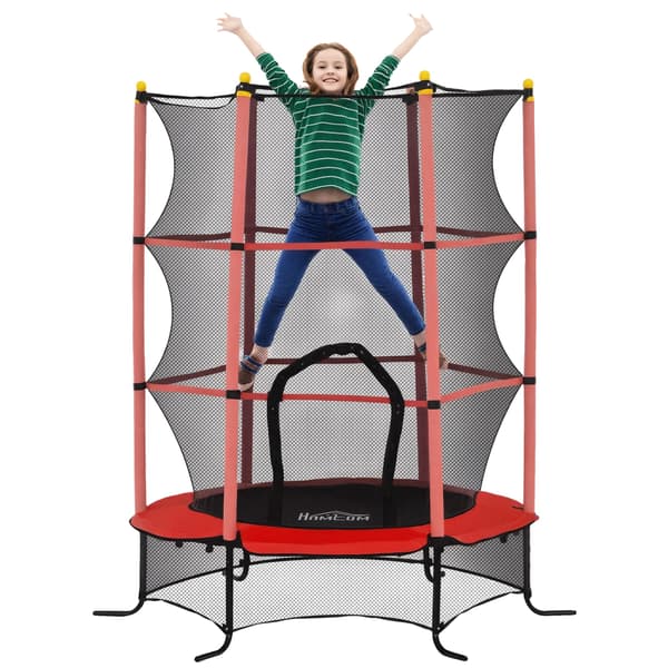 Barnens Trampolin, Säkerhetsnät, Poler med Dämpning,armégrön