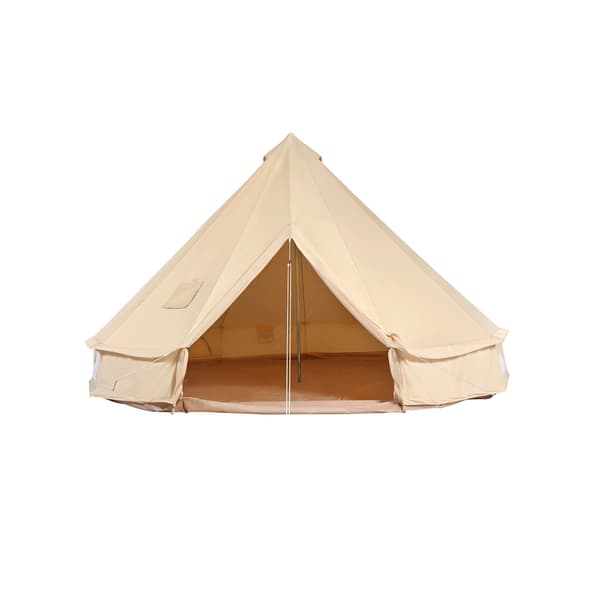 Canvas Bell Telt, Rummelig Indvendig, Holdbare Materialer,4m
