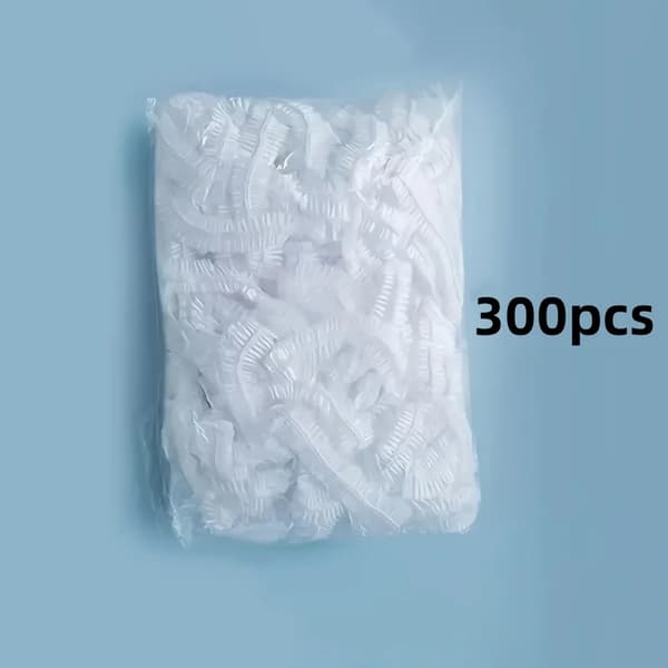 Indendørs Skoovertræk, Engangsdesign, Skridsikker Pasform,300Pcs Hvid