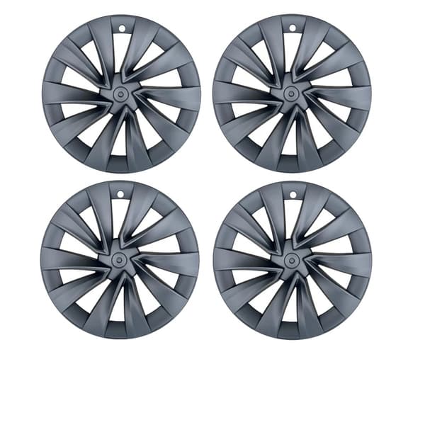 Hjulkapsler, Passer til Tesla Model Y, Performance Erstatningsdesign,Opgraderet version, matte sort, Til Model Y Juniper