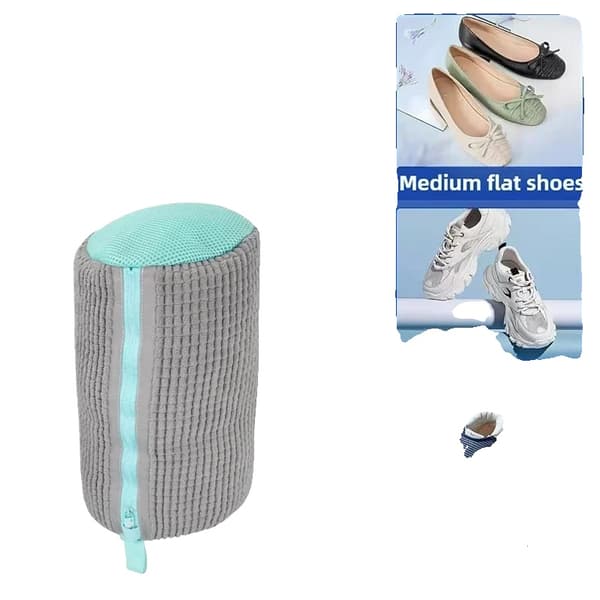Sko Taske, Kraftig Mesh, Anti-Slid Beskyttelse,grå, 2PC