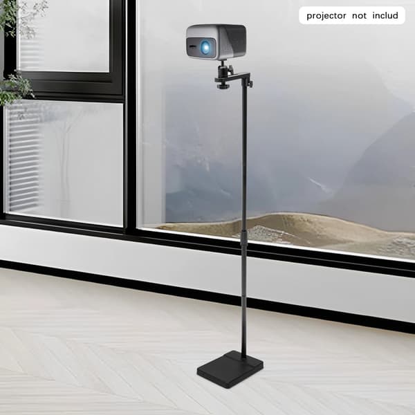 Projektorstand, Justerbar Højde, 360° Rotation,sort