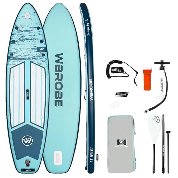Uppblåsbar Stand Up Paddle Board, Lättviktig, Hög Viktkapacitet,Blå