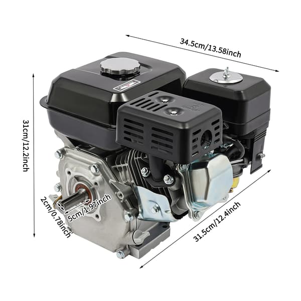 Benzinmotor, 7,5HK, Luftkølesystem,sort