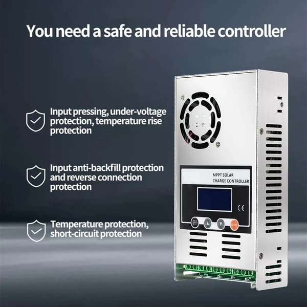 Solcellsregulator, 60A kapacitet, MPPT-teknik,60A
