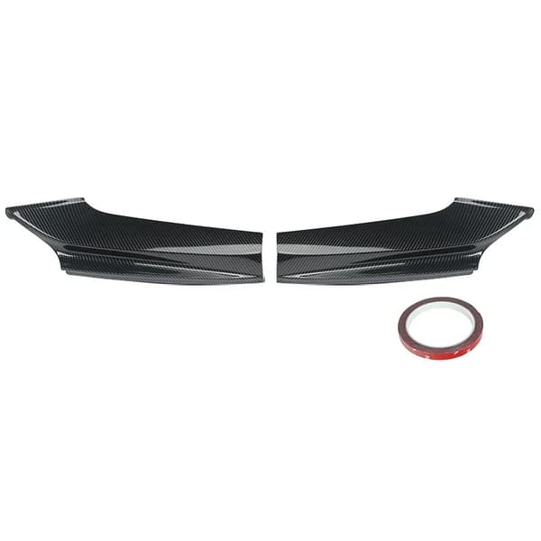 Front Bumper Splittere, Holdbart ABS Materiale, Nem Installation,Kulfiber