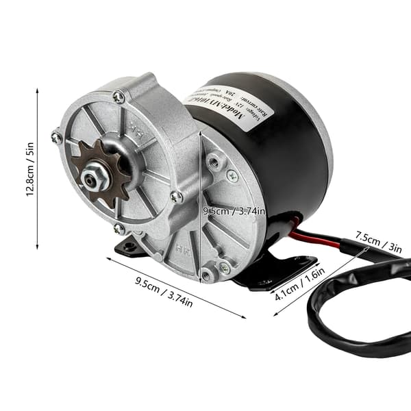 Elektrisk motor, 250W effekt, 12V spänning,Silver