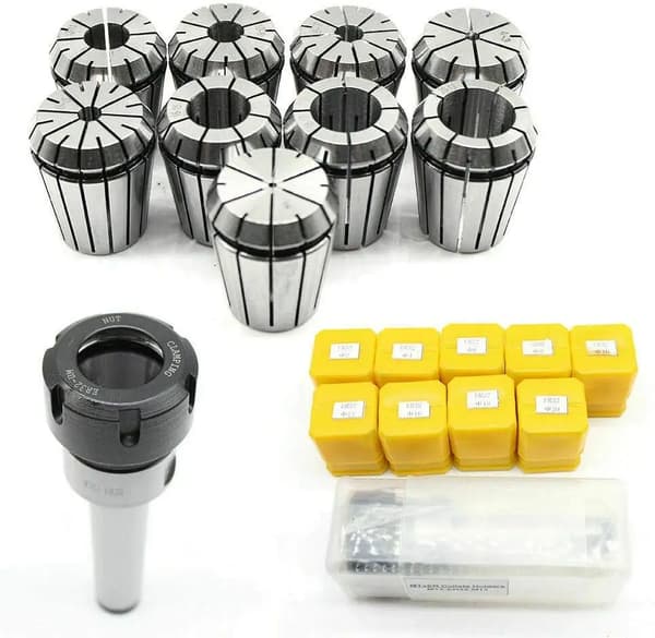 Collet-set, ER32-typ, MT3-axelkompatibilitet,Silver