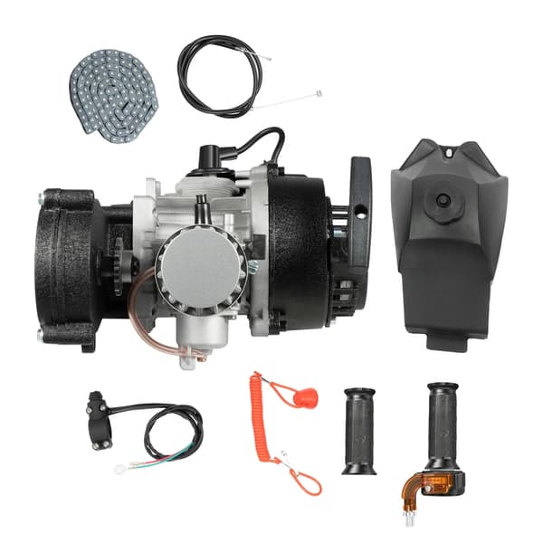 Motorpaket, 2-takt, luftkylning,Silver