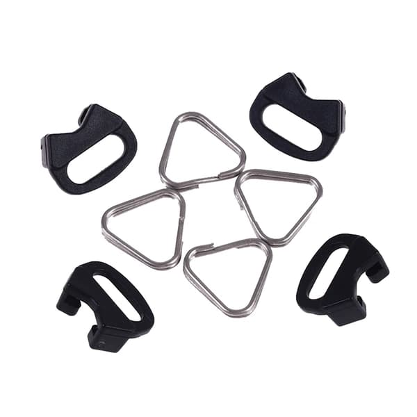 Kameraskulderremtilbehør, 4 stk. sæt, 2MM ringåbning, passer til DSLR'er og kompaktkameraer, holdbart ABS og rustfrit stål, kompakt design