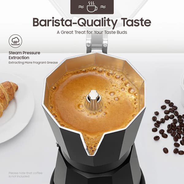 Elektrisk kaffekande, 300 ml kapacitet, hurtig brygning,sort