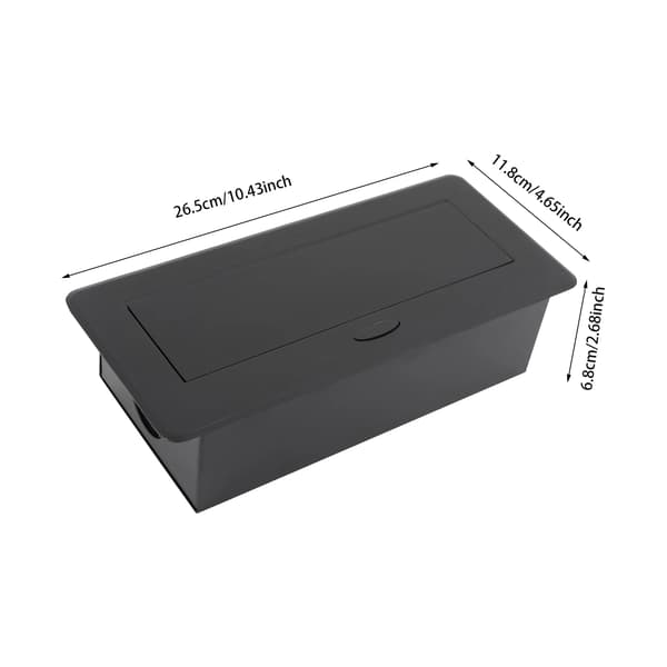 Strømstik, Nedsænket Design, Flere Porte,sort