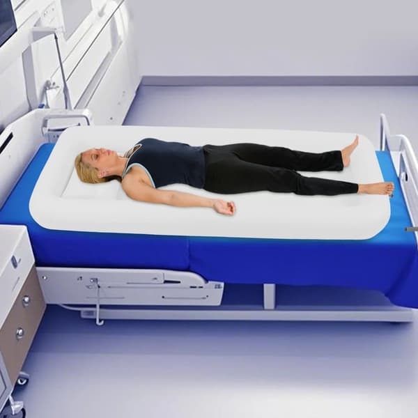 Oppustelig brusebadekar, holdbart PVC, komfortabelt design,HVID