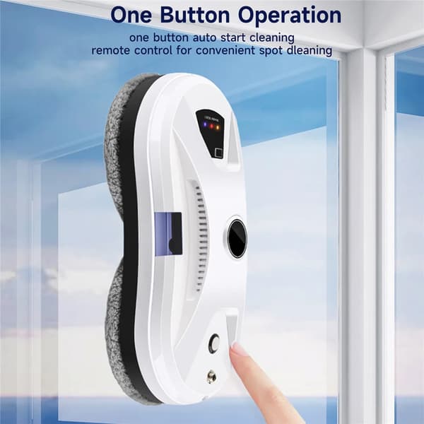 Fönsterputsrobot, Automatisk Vattenspray, Kraftfull Sug,Vit, EU