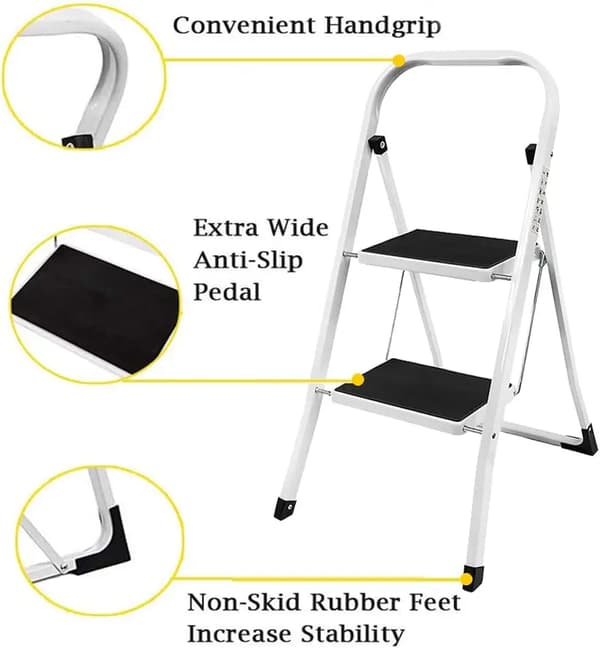Stege, Bärbar Design, Antiglid Säkerhetsfunktioner,2 steg