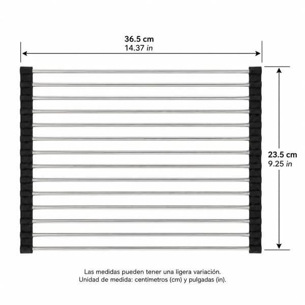 Diskställ, rostfritt stål, hopfällbar design,M 23.5×36.5 cm