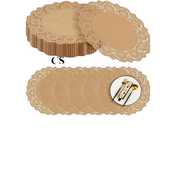 Engångs Pappersduk, Rund Form, Ko Tryck Design,13cm 34.5cm, 50 Bitar