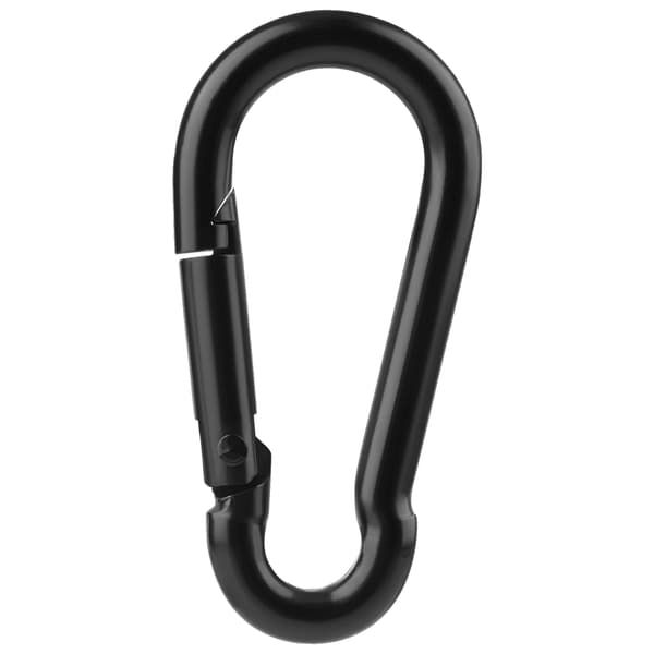 Karabinhage, Multifunktionel Fjederlås, Holdbart Rustfrit Stål,sort, 12Pcs M6
