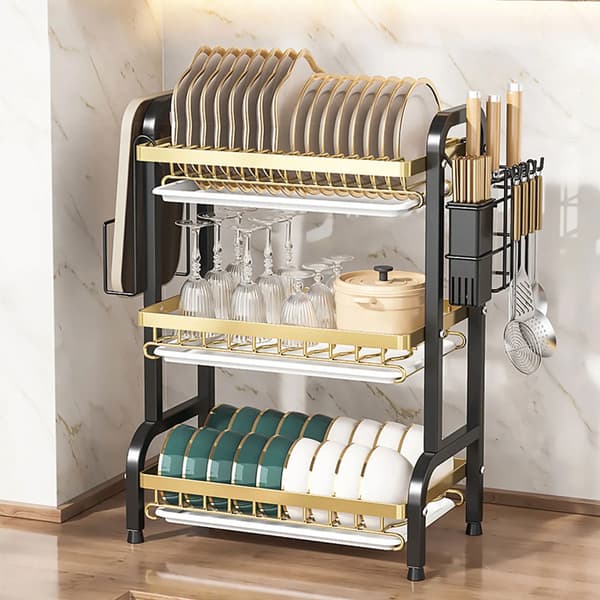 Vaskestativ, Multi-Niveau Design, Redskabs Holder,sort