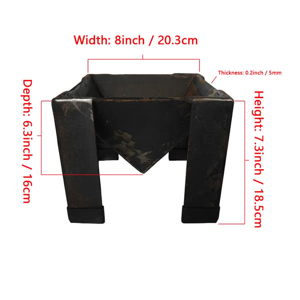 Ingotform, Stål, 8" x 8", 7" höjd, 16KG kapacitet, Pyramidal design