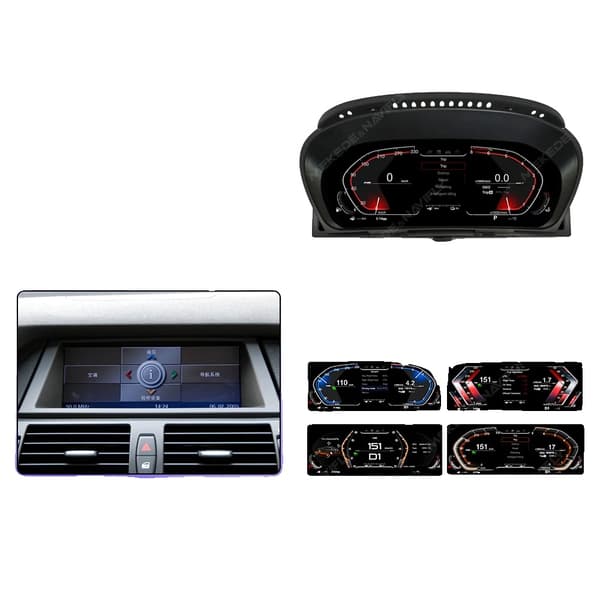 Digital instrumentpanel, 12,3-tums skärm, kompatibel med X5 E70,X6 E71 2007-2013