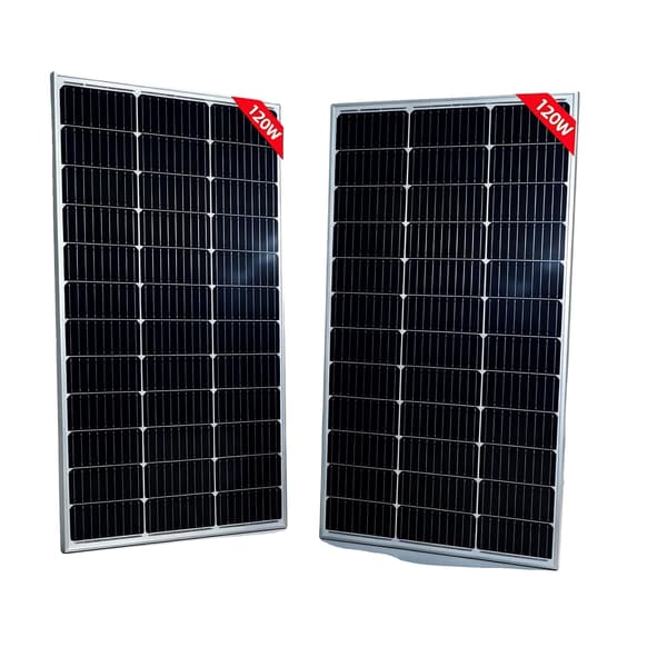 Solpanel, Høj Effektivitet, Holdbart Design,2stk 120w panel