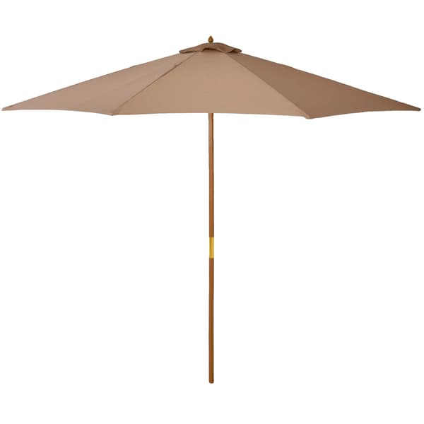 Trädgårdsparaply, 300 cm Diameter, Ventilerat Tak,Kaki