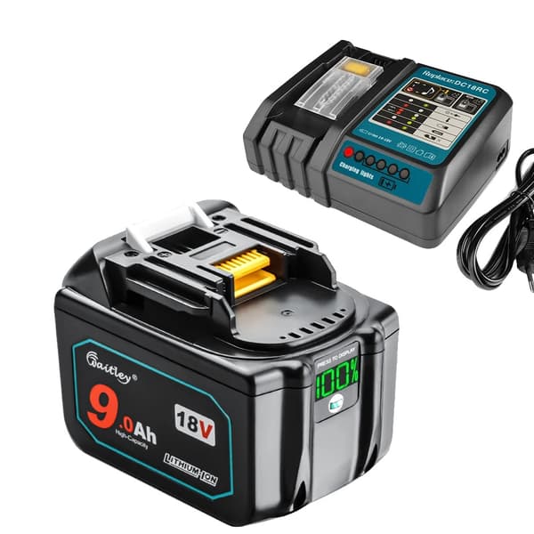 Lithium-Ion Batteri, 18V, 9000mAh Kapacitet,Kombinationssæt