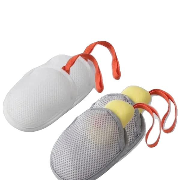 Exfolierande påse, Skonsam rengöring, Hållbart svampmaterial,4PCS-Vit och Grå