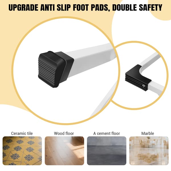 Stege, Robust Stål, Stöder upp till 150 kg, Fällbar Design, Halkfria Steg, Bred Pedal