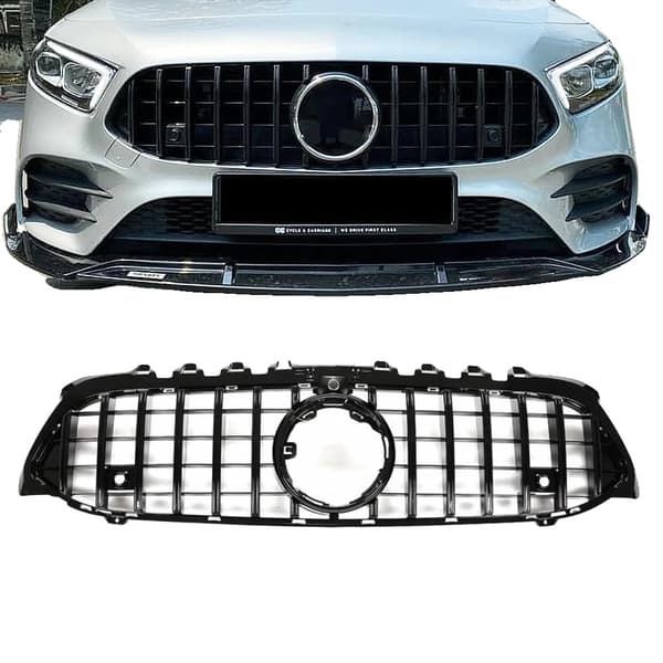 Front Bumper Gitter, GT Stil Design, Direkte Erstatning Pasform,Sort kamera hul