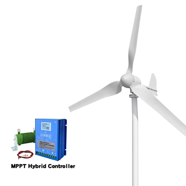 Vindmølle, Høj Effektivitet, Nem Installation,24V-a, 3000W-d, Hybrid controller 2-b
