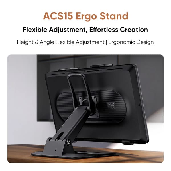 Ergonomisk Stativ, Justerbar Højde, Kompatibel med VESA Montering,ACS15 stand