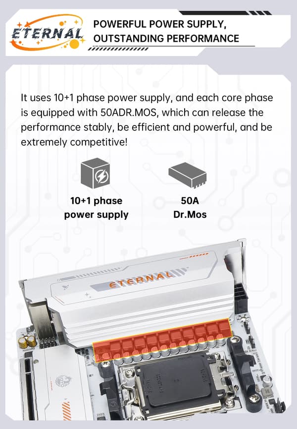 Bundkort, AMD B650 Chipset, Understøtter DDR5 Hukommelse,Moderkort