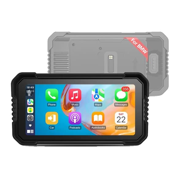 Motorcykel Navigationsdisplay, Vandtæt, Dual Bluetooth Forbindelse,6,25 tommer