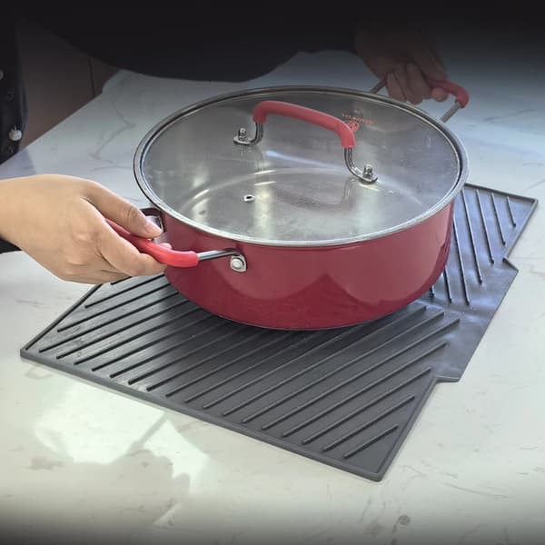 Varmeisolerende måtte, skridsikker design, miljøvenligt materiale,L, sort